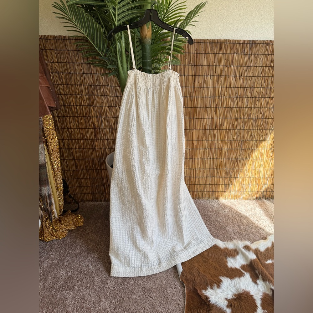 Free People Penelope Pucker Check Midi Dress